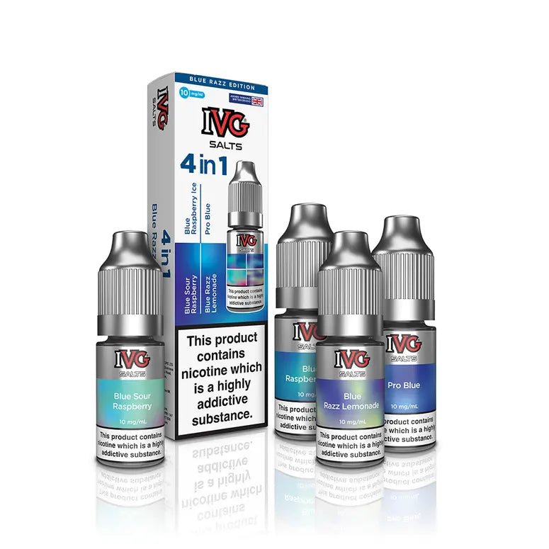 Buy Bulk 4 in 1 IVG Nic Salt 10ml E - liquids Pack of 10 | 4 Flavours - Vape Wholesale Mcr