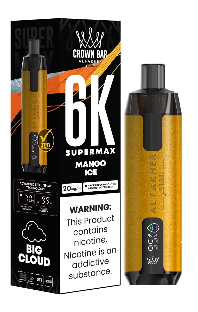 Al Fakher Supermax 6k Puffs Disposable Vape Pod Kit (Box of 5) - Vape Wholesale Mcr