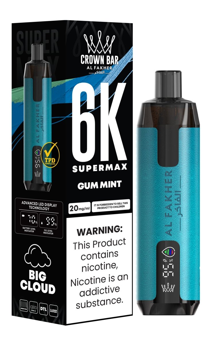 Al Fakher Supermax 6k Puffs Disposable Vape Pod Kit (Box of 5) - Vape Wholesale Mcr