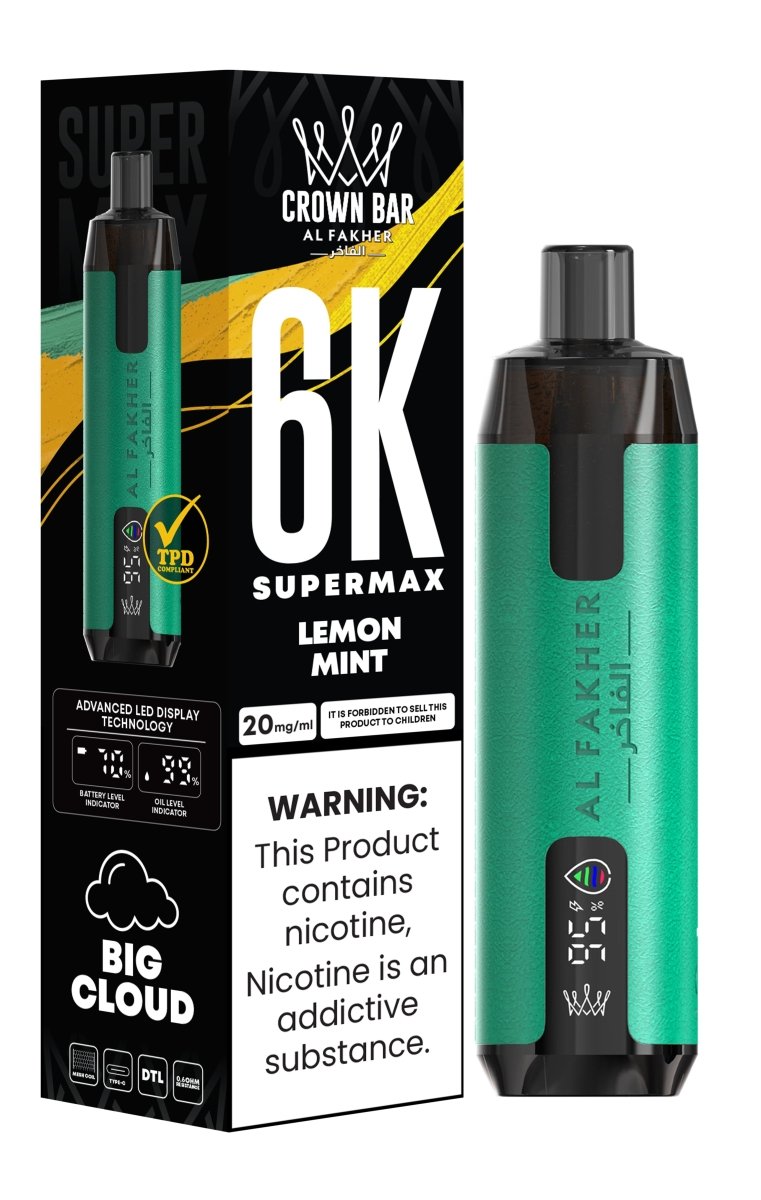 Buy Bulk Al Fakher Supermax 6k Puffs Disposable Vape Pod Kit (Box of 10) - Vape Wholesale Mcr