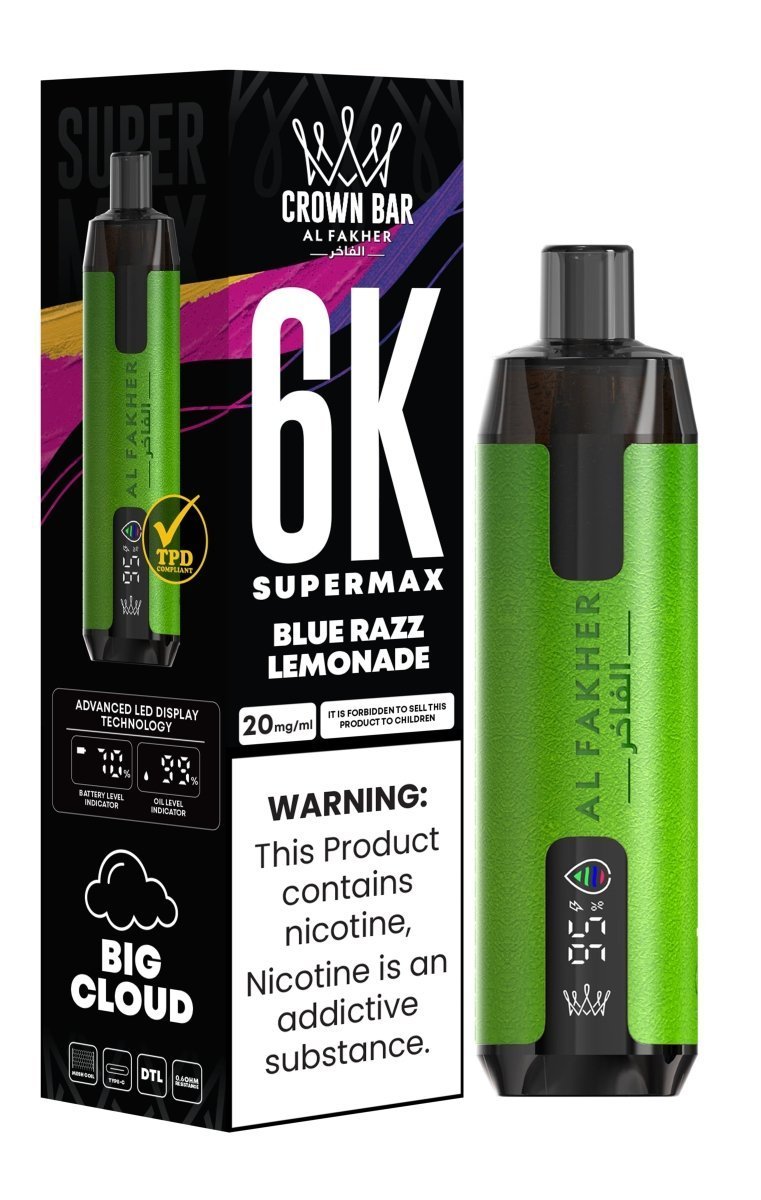 Al Fakher Supermax 6k Puffs Disposable Vape Pod Kit (Box of 5) - Vape Wholesale Mcr