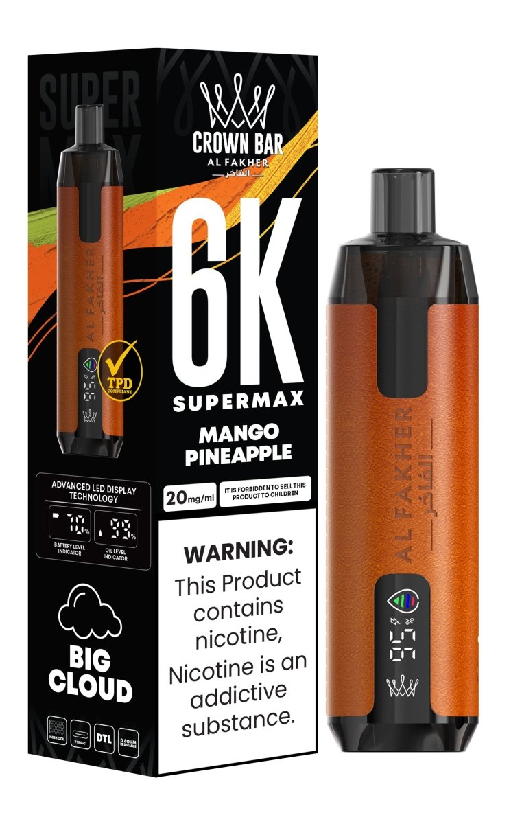 Buy Bulk Al Fakher Supermax 6k Puffs Disposable Vape Pod Kit (Box of 10) - Vape Wholesale Mcr