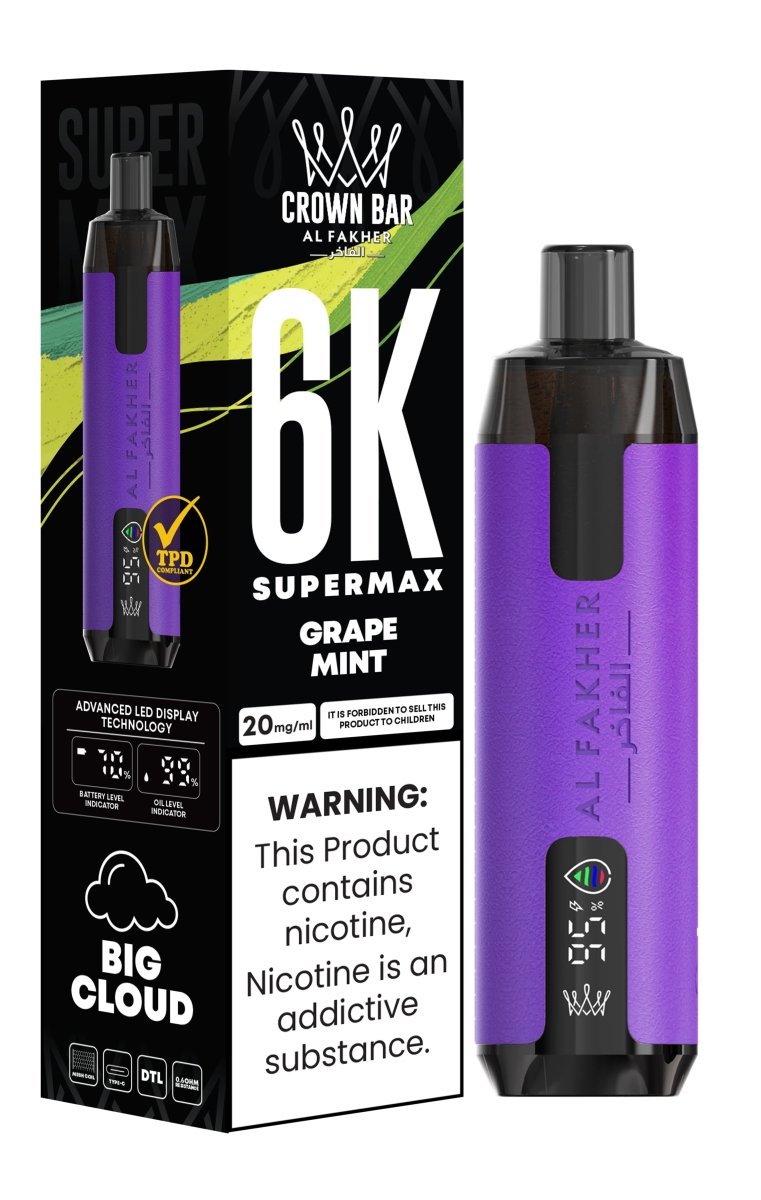 Al Fakher Supermax 6k Puffs Disposable Vape Pod Kit (Box of 5) - Vape Wholesale Mcr