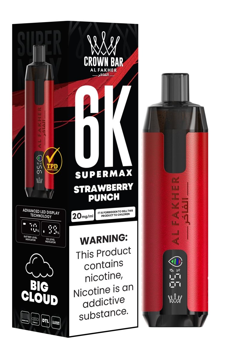 Buy Bulk Al Fakher Supermax 6k Puffs Disposable Vape Pod Kit (Box of 10) - Vape Wholesale Mcr