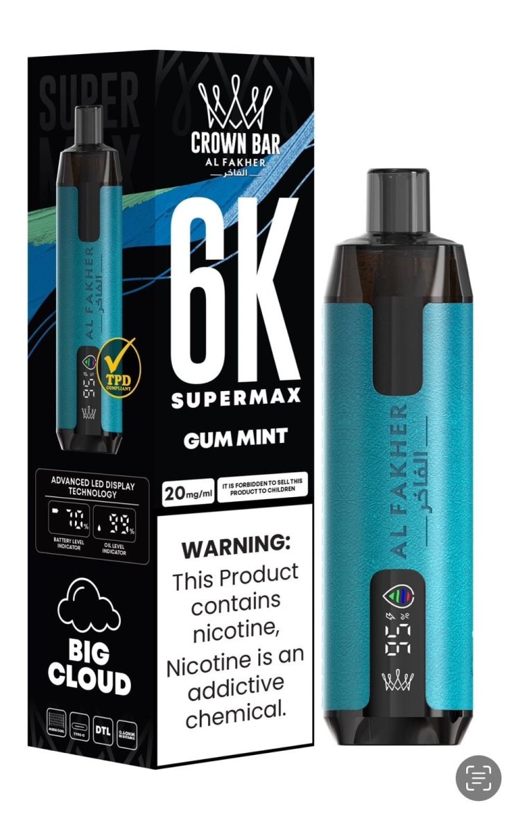 Buy Bulk Al Fakher Supermax 6k Puffs Disposable Vape Pod Kit (Box of 10) - Vape Wholesale Mcr