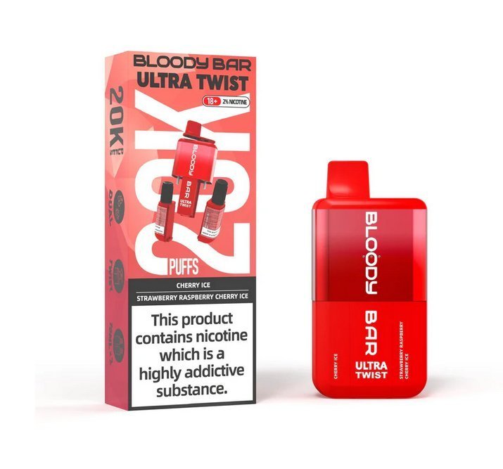 Buy Bulk Bloody Bar Ultra Twist 20000 Puffs Disposable Vape Box of 5 - Vape Wholesale Mcr