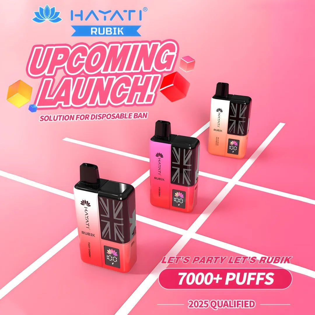 Buy Bulk Hayati Rubik 7000 Puffs Disposable Vape Kit Pack of 5 - Vape Wholesale Mcr