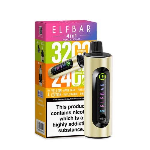 Elf Bar 3200 Prefilled Pod 4 - in - 1 Device Box of 5 - Vape Wholesale Mcr