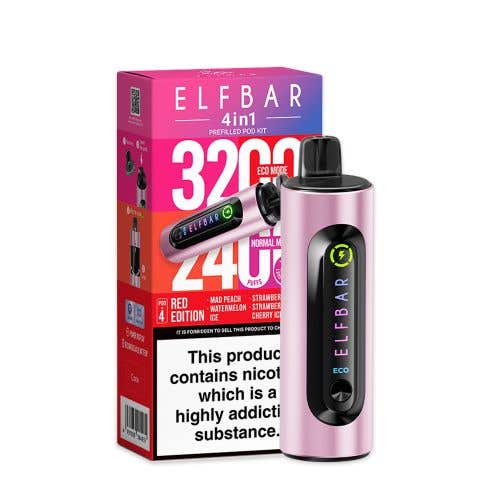 Elf Bar 3200 Prefilled Pod 4 - in - 1 Device Box of 5 - Vape Wholesale Mcr