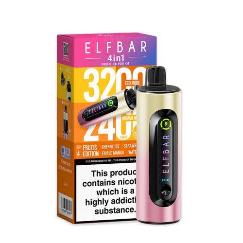 Elf Bar 3200 Prefilled Pod 4 - in - 1 Device Box of 5 - Vape Wholesale Mcr