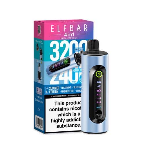 Elf Bar 3200 Prefilled Pod 4 - in - 1 Device Box of 5 - Vape Wholesale Mcr