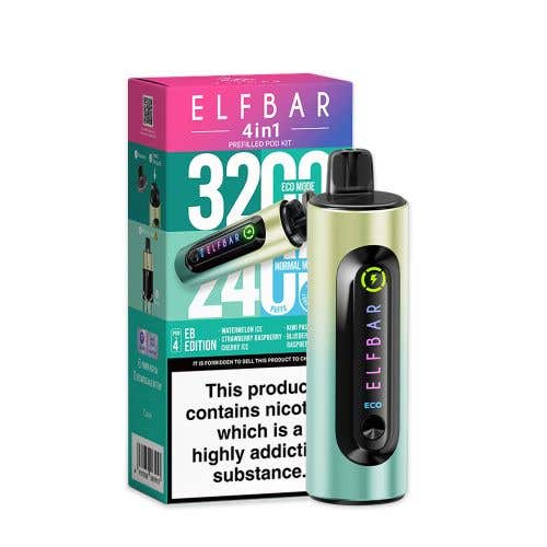 Elf Bar 3200 Prefilled Pod 4 - in - 1 Device Box of 5 - Vape Wholesale Mcr