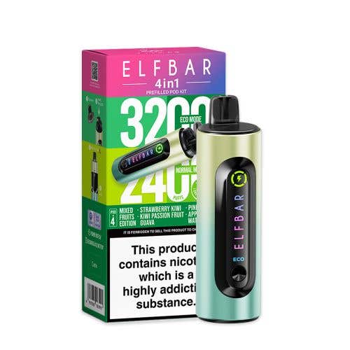 Elf Bar 3200 Prefilled Pod 4 - in - 1 Device Box of 5 - Vape Wholesale Mcr