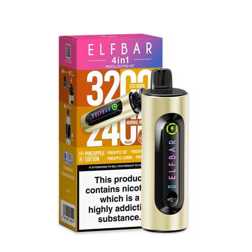 Elf Bar 3200 Prefilled Pod 4 - in - 1 Device Box of 5 - Vape Wholesale Mcr