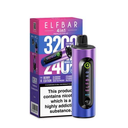 Elf Bar 3200 Prefilled Pod 4 - in - 1 Device Box of 5 - Vape Wholesale Mcr