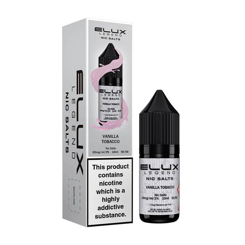 Elux Legend Nic Salts - 10ml E-liquids - Box of 10 - Vape Wholesale Mcr