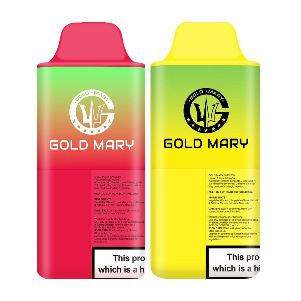 Buy Bulk Gold Mary 12000 Puffs Disposable Vape Box of 5 - Vape Wholesale Mcr