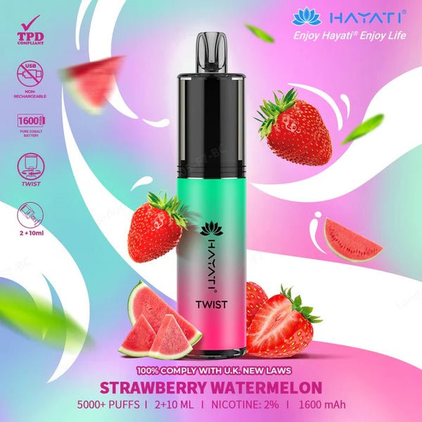 Buy Bulk Hayati Twist 5000 Puffs Disposable Vape Pod Kit Box of 5 - Vape Wholesale Mcr