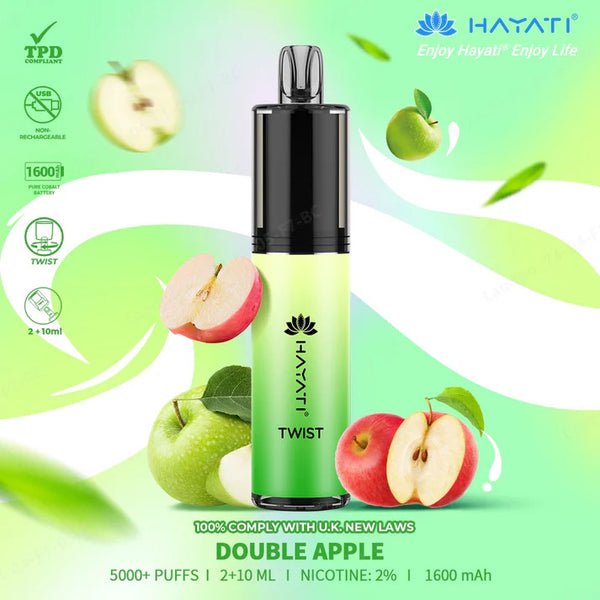 Buy Bulk Hayati Twist 5000 Puffs Disposable Vape Pod Kit Box of 5 - Vape Wholesale Mcr