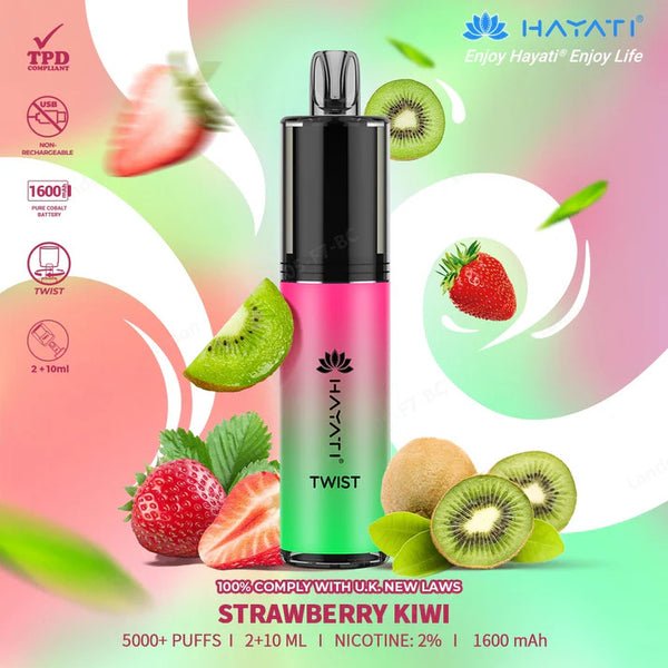 Buy Bulk Hayati Twist 5000 Puffs Disposable Vape Pod Kit Box of 5 - Vape Wholesale Mcr