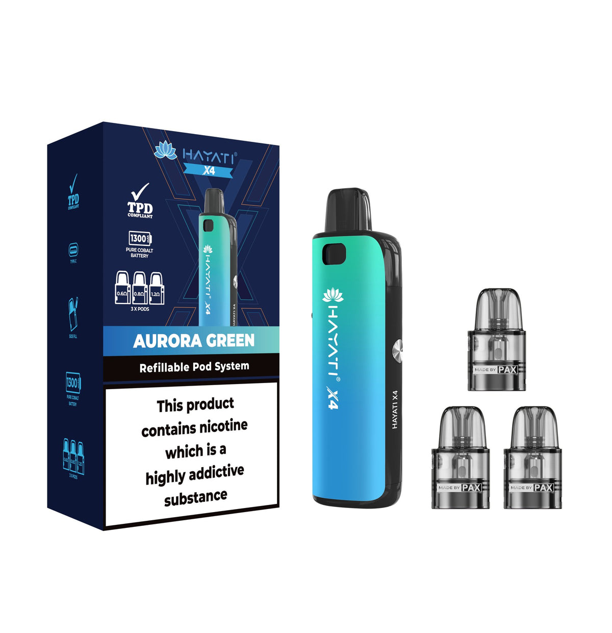 Buy Bulk Hayati X4 Refillable Pod System Kit - Vape Wholesale Mcr