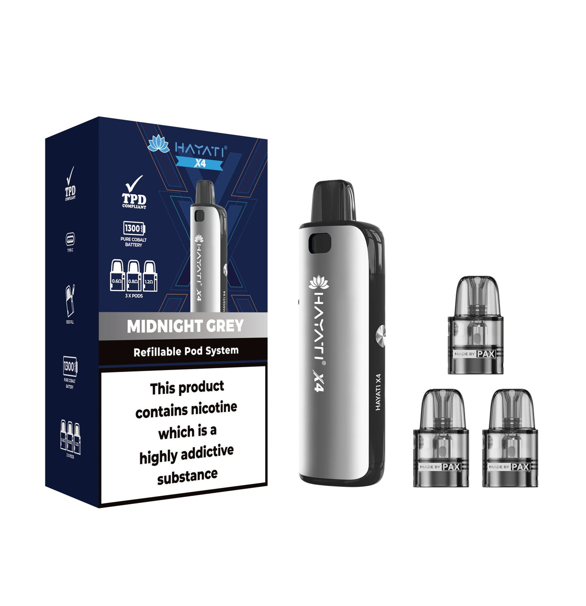 Buy Bulk Hayati X4 Refillable Pod System Kit - Vape Wholesale Mcr