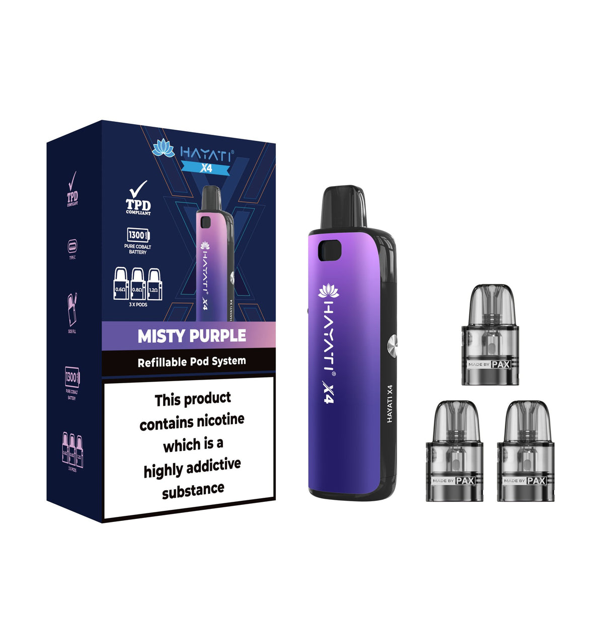 Buy Bulk Hayati X4 Refillable Pod System Kit - Vape Wholesale Mcr