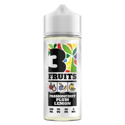 3 Fruits 100ml Shortfill-Passion Fruit Plum Lemon-vapeukwholesale