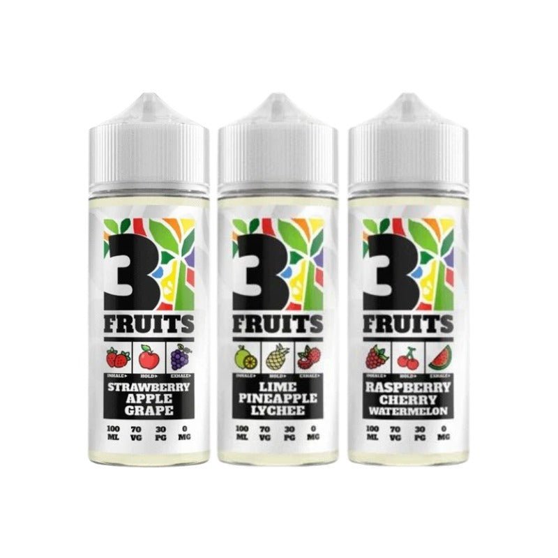 3 Fruits 100ml Shortfill-Apple Blackcurrant Pear-vapeukwholesale