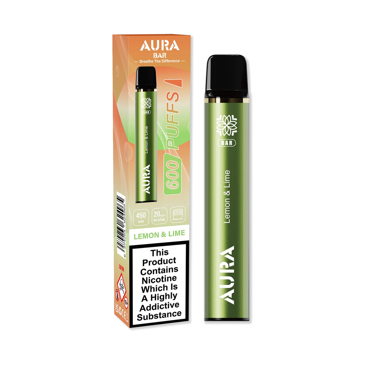 Buy Bulk Aura Bar 600 Puffs Disposbale Vape Pod Box of 10 - Vape Wholesale Mcr