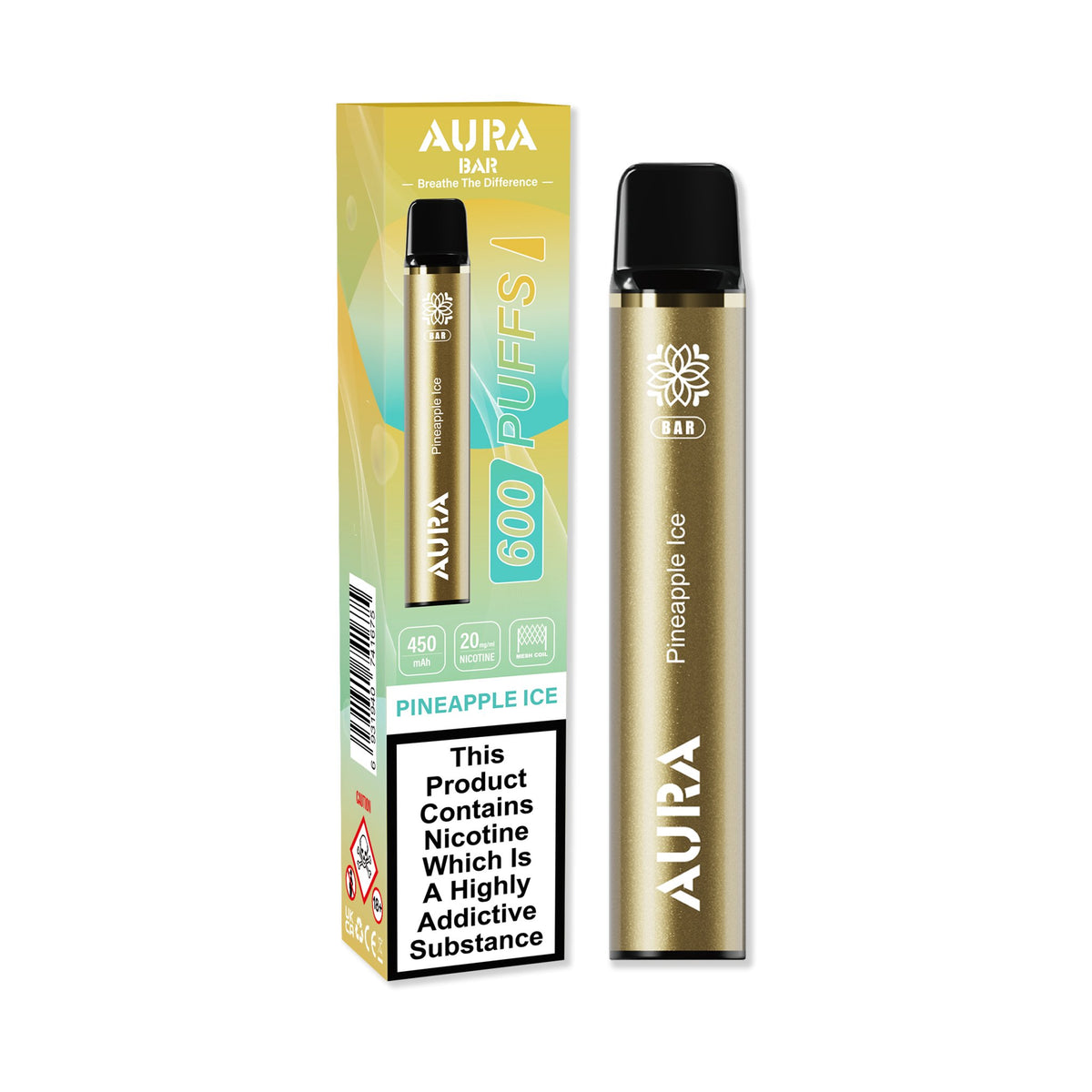 Buy Bulk Aura Bar 600 Puffs Disposbale Vape Pod Box of 10 - Vape Wholesale Mcr