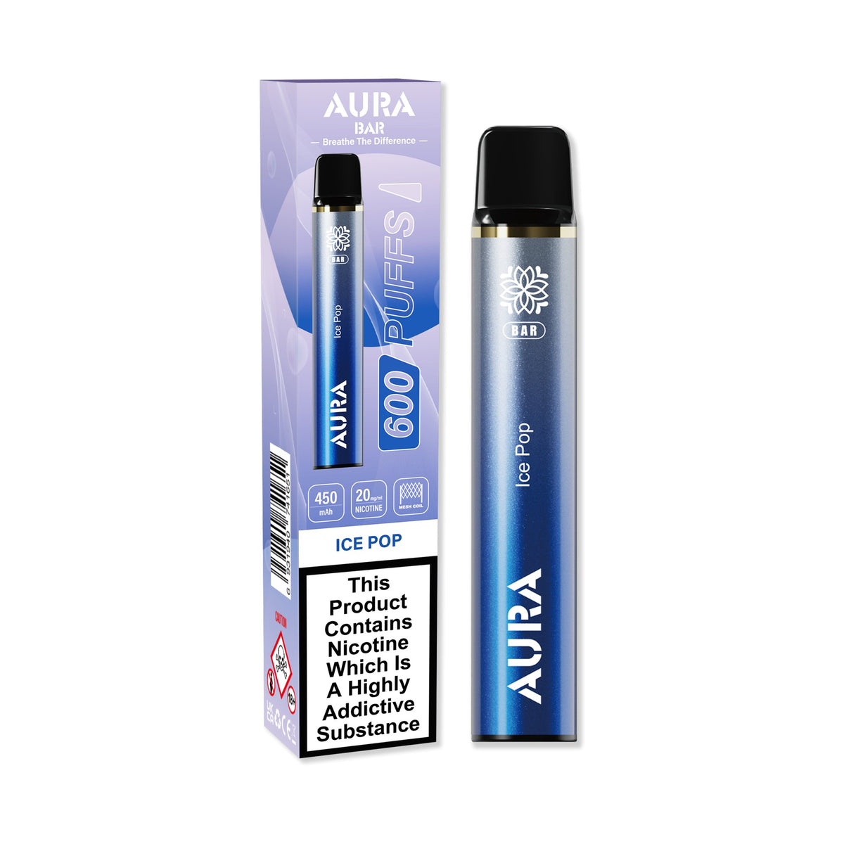 Buy Bulk Aura Bar 600 Puffs Disposbale Vape Pod Box of 10 - Vape Wholesale Mcr