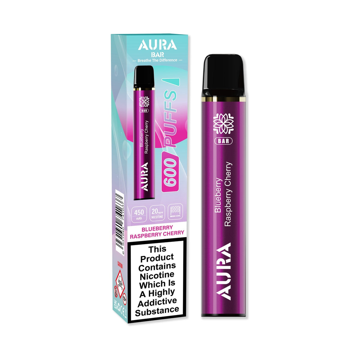 Buy Bulk Aura Bar 600 Puffs Disposbale Vape Pod Box of 10 - Vape Wholesale Mcr