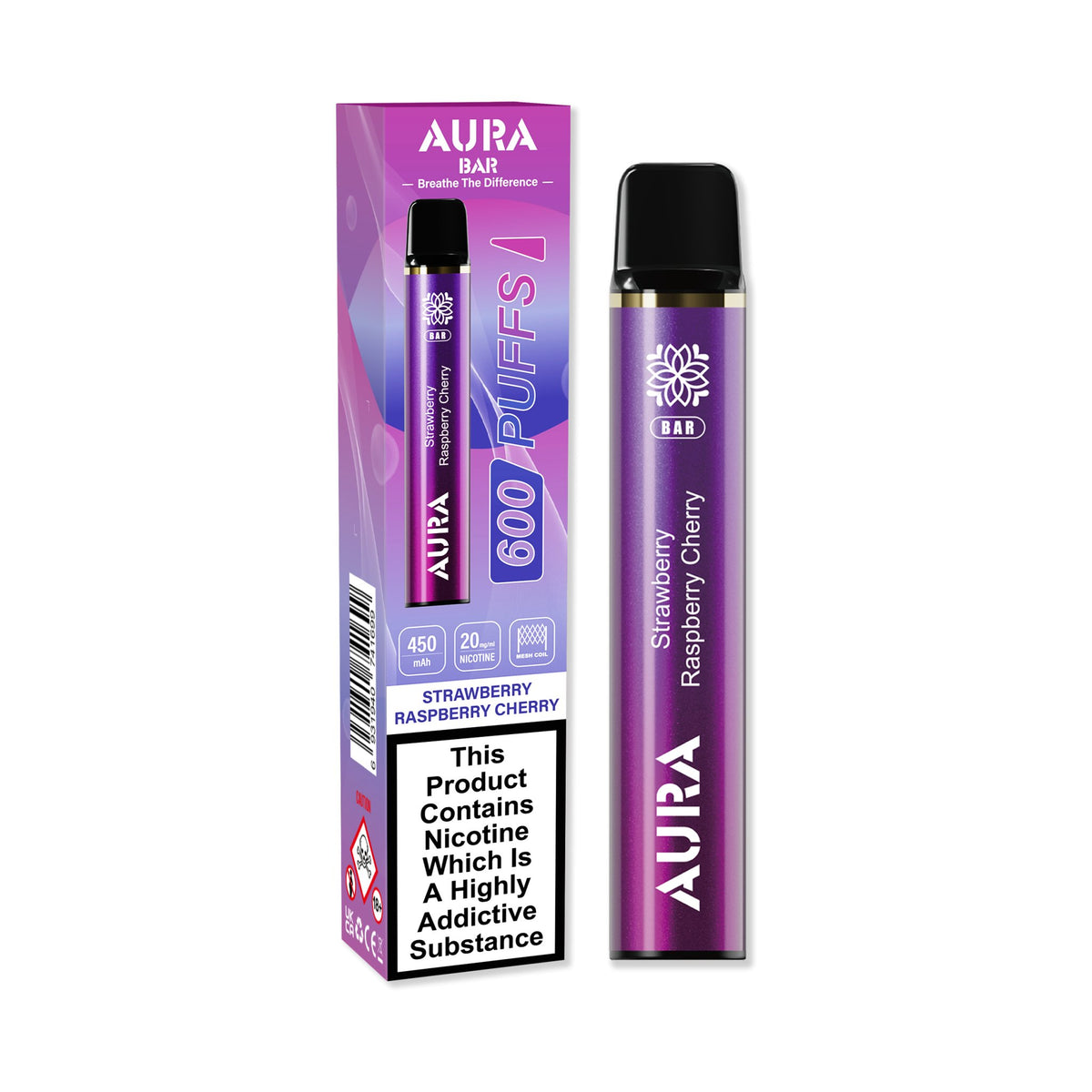 Buy Bulk Aura Bar 600 Puffs Disposbale Vape Pod Box of 10 - Vape Wholesale Mcr