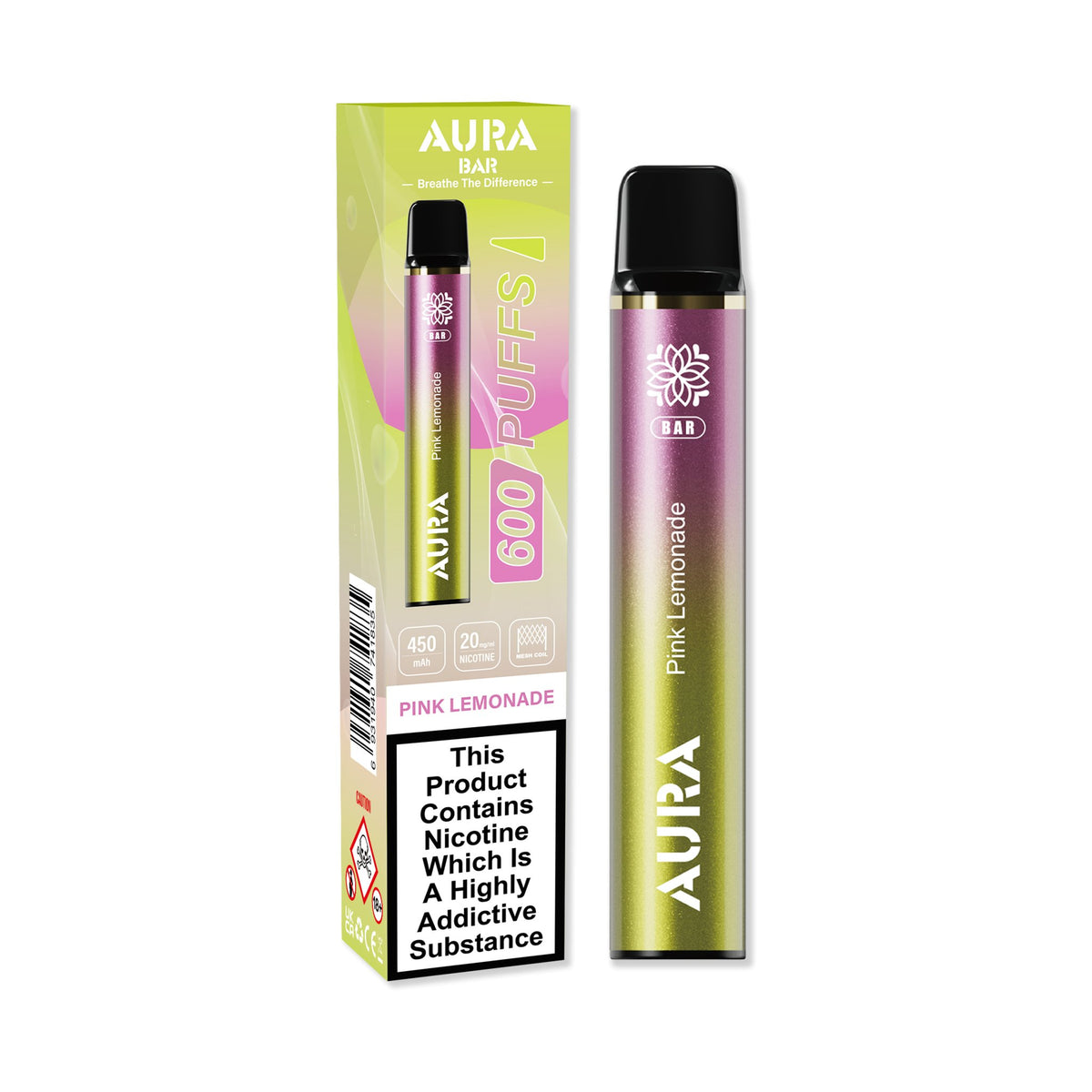 Buy Bulk Aura Bar 600 Puffs Disposbale Vape Pod Box of 10 - Vape Wholesale Mcr