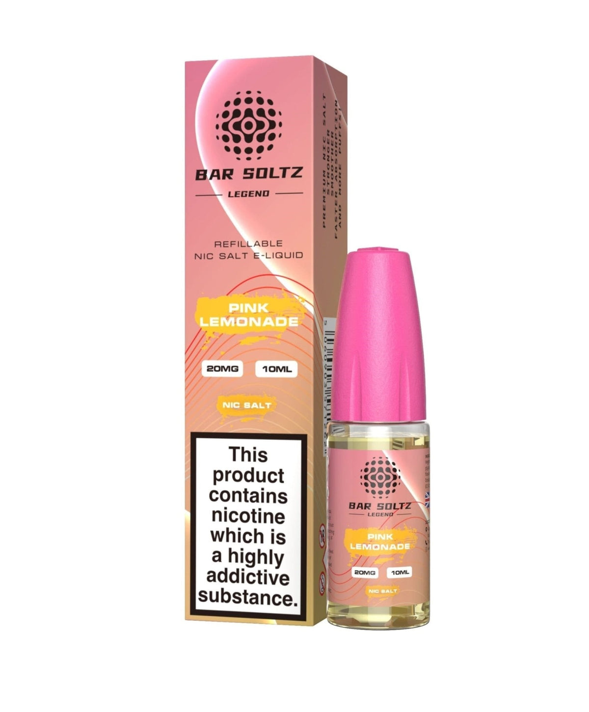 Bar soltz 10ml Nic Salt Pack of 10-Pink Lemonade-vapeukwholesale