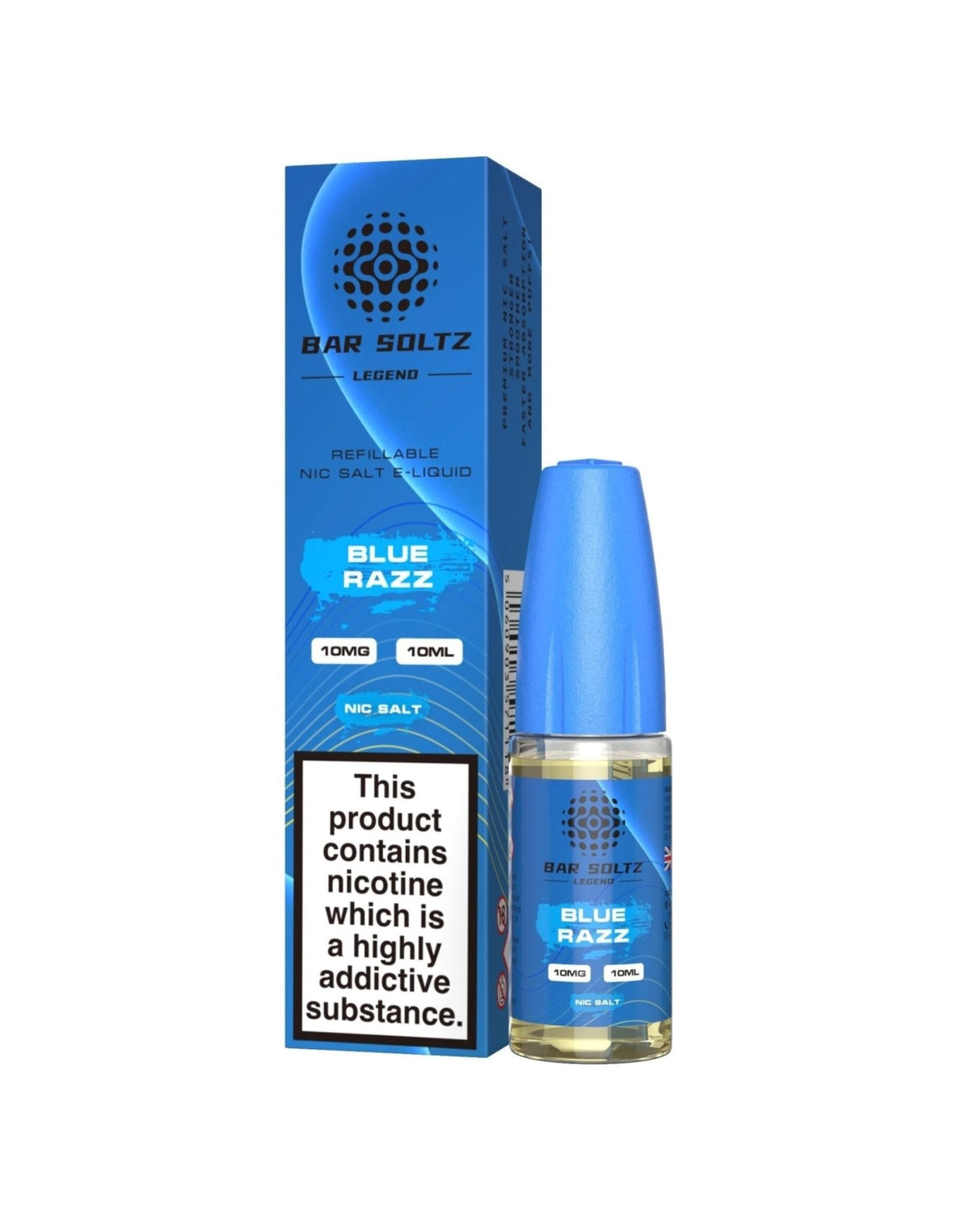 Bar soltz 10ml Nic Salt Pack of 10-Blue Razz-vapeukwholesale