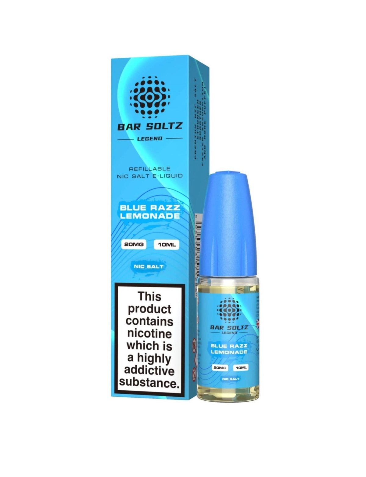 Bar soltz 10ml Nic Salt Pack of 10-Blue Razz Lemonade-vapeukwholesale