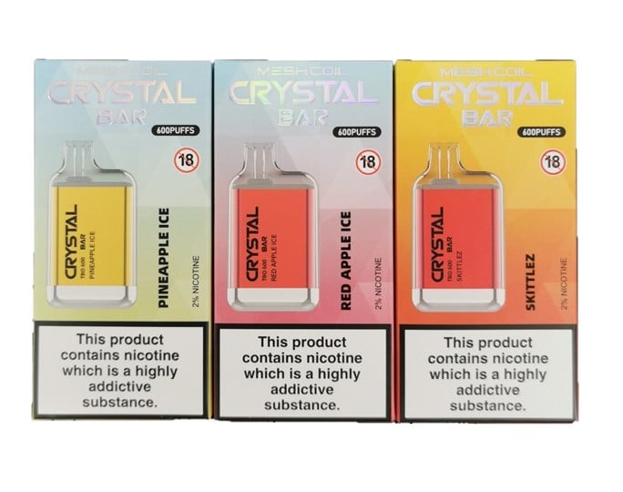 Buy Bulk Bloody Mary TBO Crystal Bar 600 Disposable Vape - Box of 10 - Vape Wholesale Mcr