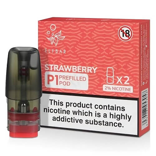 Elf Bar Mate P1 Pods - Box of 10 - Strawberry -Vapeuksupplier