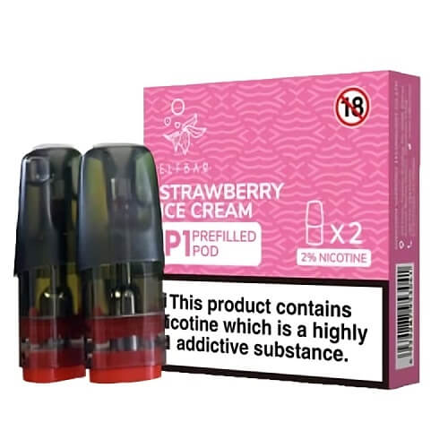 Elf Bar Mate P1 Pods - Box of 10 - Strawberry Ice Cream -Vapeuksupplier