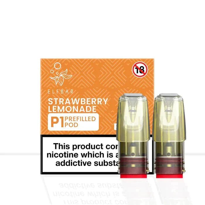 Elf Bar Mate P1 Pods - Box of 10 - Strawberry Lemonade -Vapeuksupplier