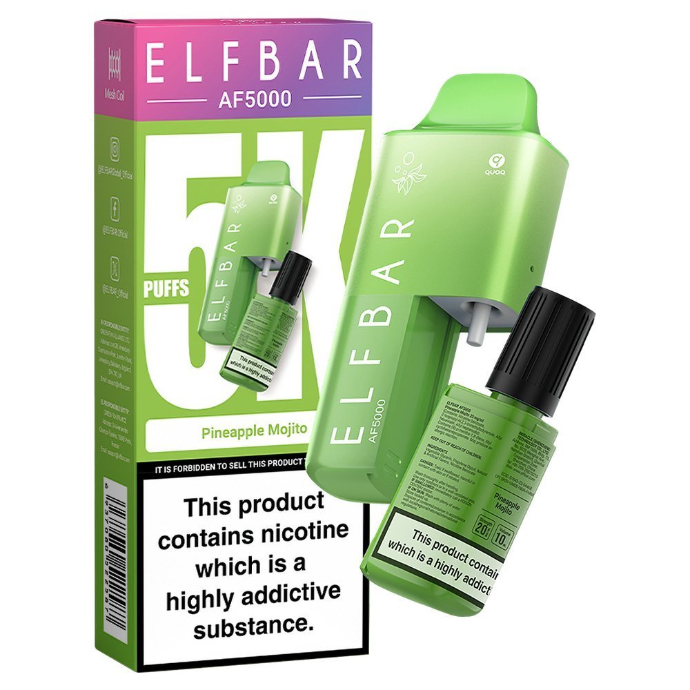 Buy Bulk Elfbar AF5000 Puffs Disposable Vape Device - Box of 5 - Vape Wholesale Mcr