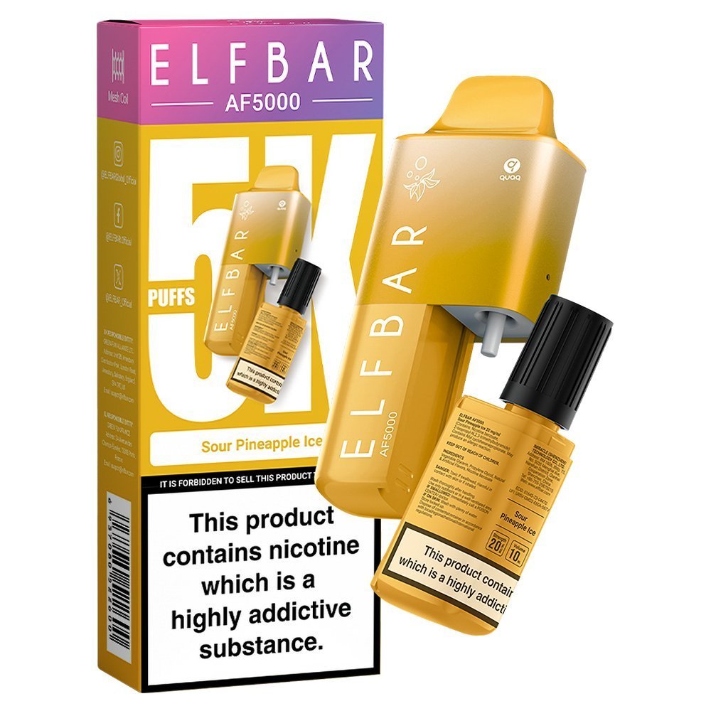 Buy Bulk Elfbar AF5000 Puffs Disposable Vape Device - Box of 5 - Vape Wholesale Mcr