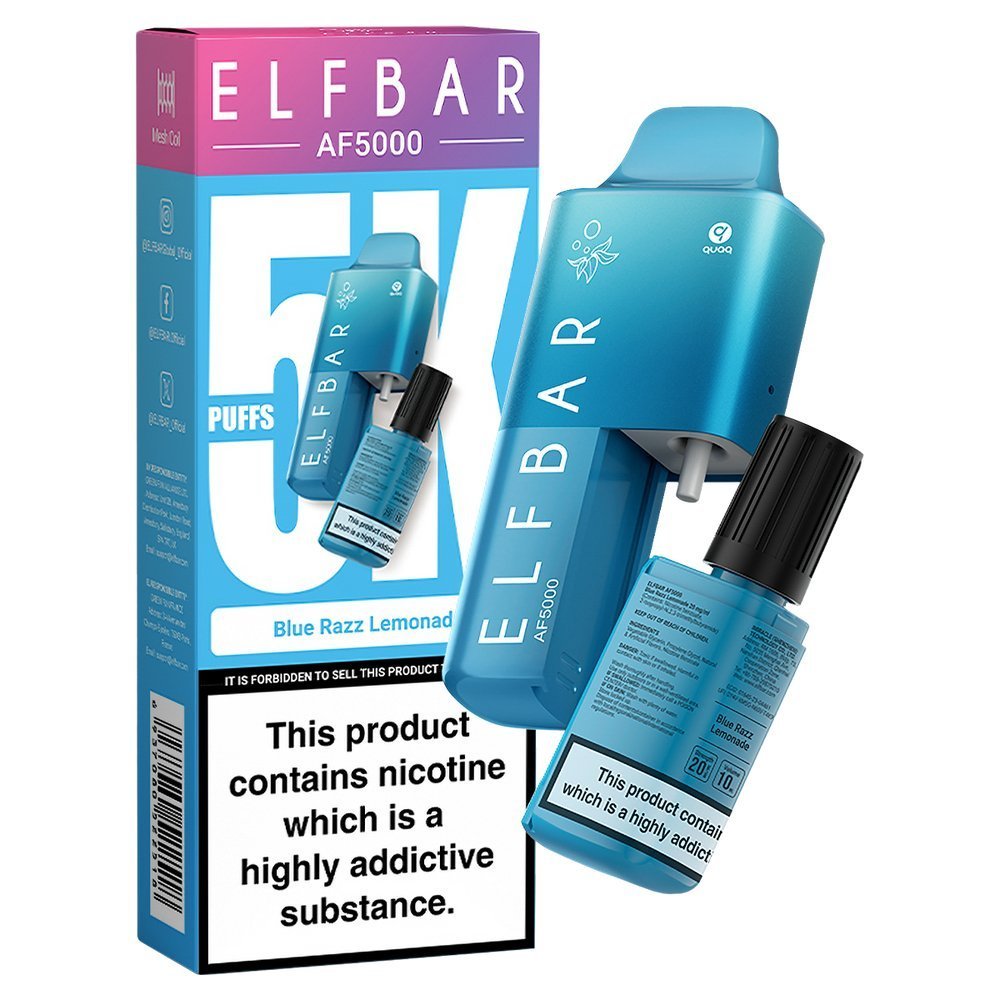 Buy Bulk Elfbar AF5000 Puffs Disposable Vape Device - Box of 5 - Vape Wholesale Mcr