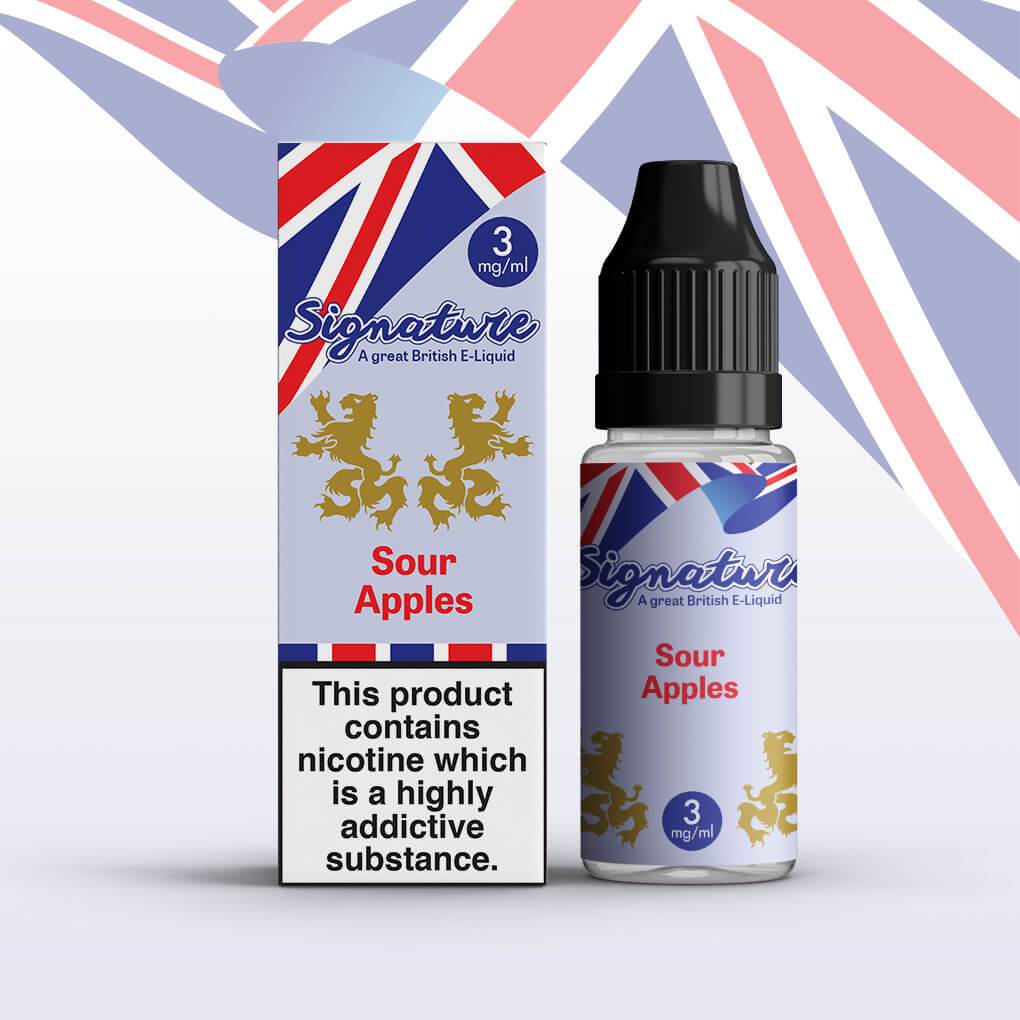 Signature - Sour Apples - 10ml (Pack of 10) - Vape Wholesale Mcr