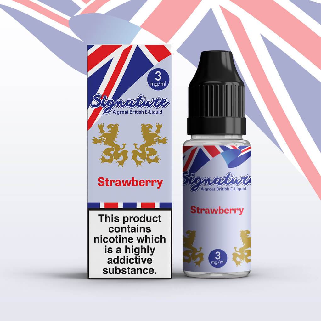 Signature - Strawberry 10ml Elquid (Pack of 10) - Vape Wholesale Mcr