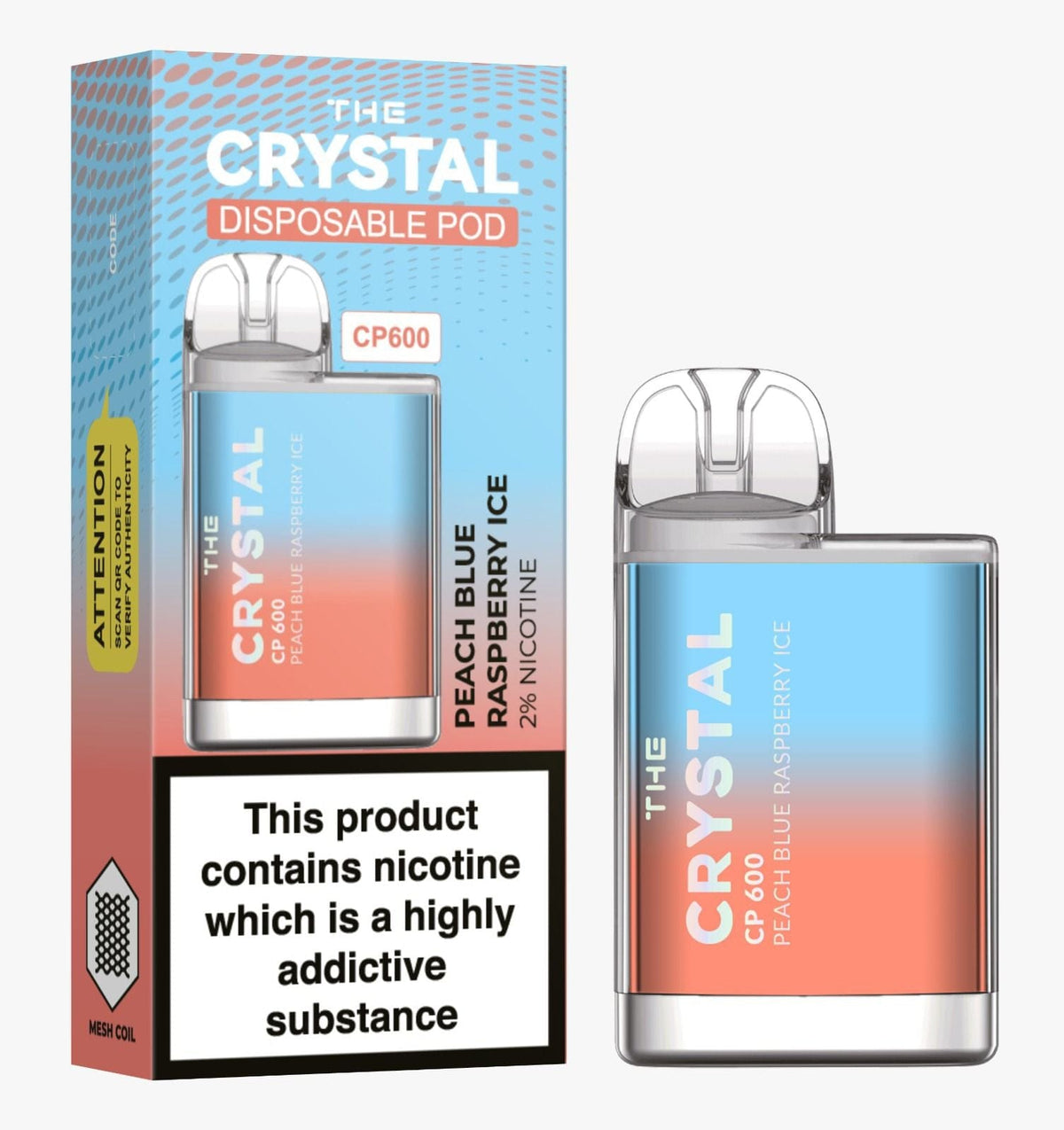 The Crystal CP600 Disposable Vape Puff Mini Pod Box of 10 - Vape Wholesale Mcr
