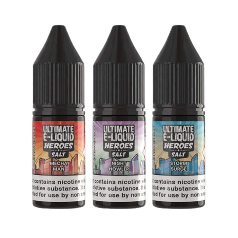 Ultimate E-Liquid Heroes 10ML Nic Salt (Pack of 10) - Vape Wholesale Mcr